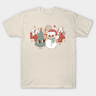 Fa la la la Tree & Snowman T-Shirt